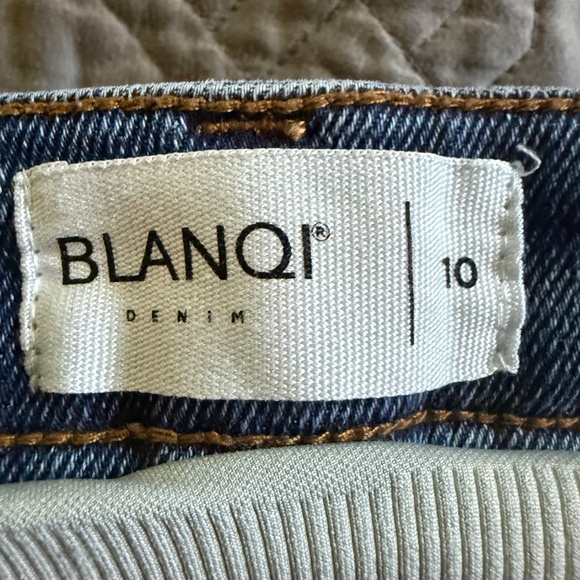 Blanqi Denim Maternity Belly Support Straight Leg Jeans Size 10 Medium Wash - Picture 15 of 16